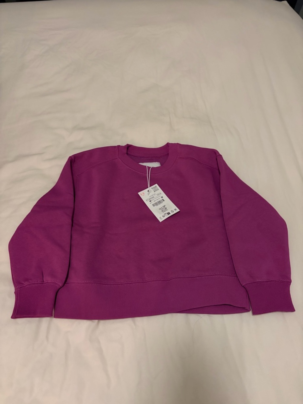 ZARA Kids fuschia pink sweat shirt size 6-7 BNWT.